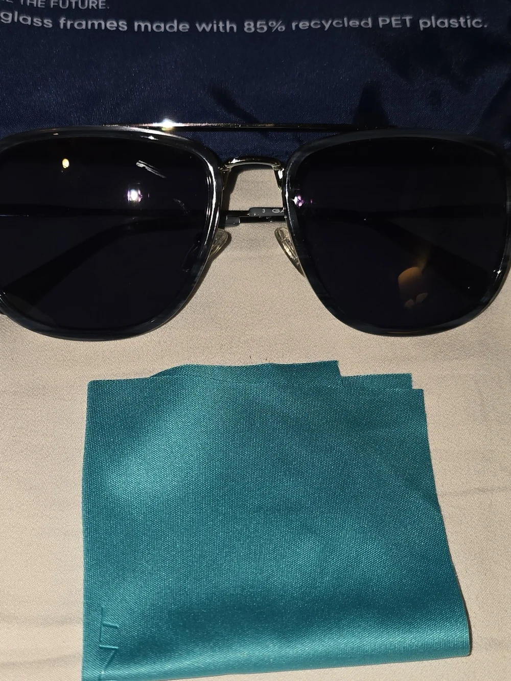 NWOT GANT Conti Senator G20 Flex Aviator Sunglasses Full Set 58-16-140